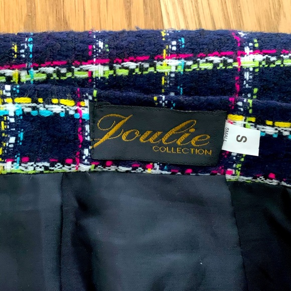 Women’s Tweed Multi Color Asymmetrical Skirt ~ Mini Skirt - Picture 4 of 4